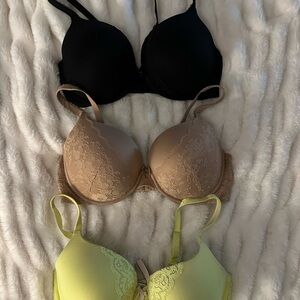 Victoria's Secret Body by Victoria Bra Set - Black, Nude, Lime